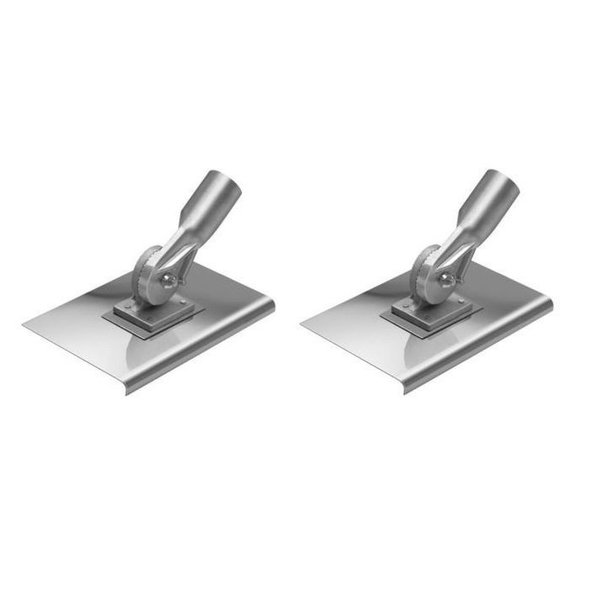 Kraft Tool Co. CC035 8 in. x 8 in. Stainless Steel Walking Seamer Edger with and Threaded Handle Socket, 2PK CC035-2